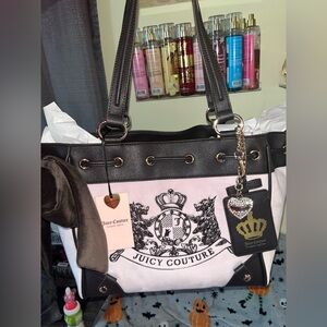 Juicy Couture Day Dreamer Bag , Pink & Brown , With Gold Detail!